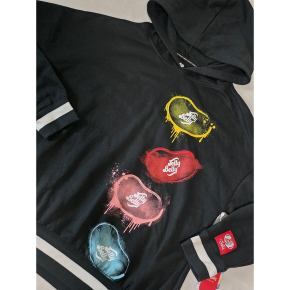 Justice Other - Justice x Jelly Belly LIMITED EDITION Girls XL 16/18 Black Fleece Hoodie Beans